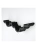 Evila Toilettenpapierhalter in Schwarz - (B)62 x (H)9 x (T)16 cm