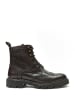 British Passport Leder-Boots in Dunkelbraun