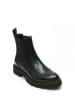 British Passport Leder-Chelsea-Boots in Schwarz