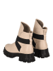 Noosy Leren boots beige/zwart
