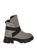 Noosy Leder-Boots in Grau/ Schwarz