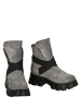 Noosy Leder-Boots in Grau/ Schwarz