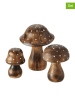 Boltze Figurki dekoracyjne (3 szt.) "Pucky" w kolorze brązowym