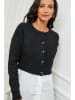 Soft Cashmere Vest zwart/wit