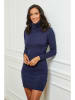 Soft Cashmere Sukienka dzianinowa w kolorze granatowym