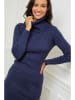 Soft Cashmere Gebreide jurk donkerblauw
