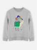 WOOOP Sweatshirt "Zebra Surfer" in Grau