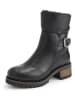 mysa Leder-Stiefeletten "Dahlia" in Schwarz