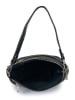 Mila Blu Skórzana torebka "Dafne" w kolorze czarnym - 22 x 18 x 8 cm