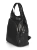 Mila Blu Skórzany plecak "Fico" w kolorze czarnym - 29 x 30 x 12 cm
