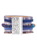 PATAGONIE Armband met kristallen blauw