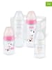 NUK 5-delige babyflessenset "First Choice+ Starter - Girl" lichtroze/wit