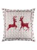 Colorful Cotton Kissen in Rot/ Weiß