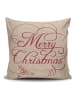 Colorful Cotton Kissen in Beige/ Rot