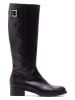Bluegenex Skórzane kozaki w kolorze czarnym