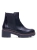 Bluegenex Leder-Chelsea-Boots in Schwarz