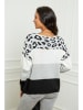 L'armoire de Suzette Pullover in Hellgrau/ Schwarz