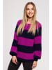 made of emotion Pullover in Lila/ Schwarz