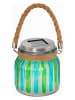 Just Light Ledsolarlamp "Solar" groen/turquoise - (H)11,5 cm
