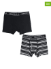 Converse 2er-Set: Boxershorts in Schwarz/ Grau