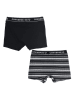 Converse 2er-Set: Boxershorts in Schwarz/ Grau