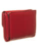Braun Büffel Leder-Geldbörse in Rot - (B)14 x (H)10 x (T)2,5 cm
