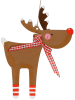 SUNNYSUE Houten hangers "Rendier Rudi" - 6 stuks