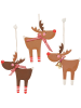 SUNNYSUE Houten hangers "Rendier Rudi" - 6 stuks