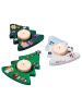 SUNNYSUE 3er-Set: Teelichthalter "Tannenbaum" in Natur