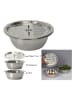 COOK CONCEPT Edelstahl-Rührschüssel mit Sieb und Reibe - 3,6 l