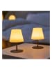 lumisky Lampy stołowe LED (2 szt.) "Twins" w kolorze białym - wys. 16 cm