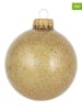 Krebs Glas Lauscha Christbaumkugeln in Gold - 6 Stück