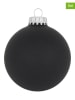 Krebs Glas Lauscha Kerstballen zwart - 8 stuks - Ø 7 cm