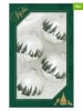 Krebs Glas Lauscha Christbaumkugeln "Winterwald und Hasen" in Weiß/ Grün - 4 Stück - Ø 7 cm