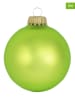 Krebs Glas Lauscha Christbaumkugeln in Hellgrün - 8 Stück