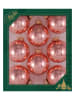 Krebs Glas Lauscha Kerstballen lichtroze - 8 stuks