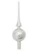 Krebs Glas Lauscha Baumspitze "Designer" in Silber - (L)28 cm