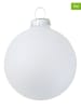 Krebs Glas Lauscha Kerstballen wit - 4 stuks - Ø 8 cm