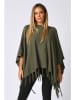 Cashmere Touch Poncho kaki