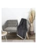 THE HOME DECO FACTORY Bedsprei antraciet/wit - (L)220 x (B)180 cm