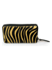 ORE10 Leren portemonnee "Wow" geel/zwart - (B)17 x (H)10 x (D)2 cm