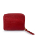 ORE10 Skórzany portfel "Por" w kolorze czerwonym - 11 x 9 x 2 cm