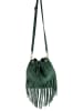 Florence Bags Leder-Umhängetasche "PD" in Grün - (B)27 x (H)30 x (T)6 cm
