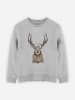 WOOOP Sweatshirt "Let's go outside" in Grau