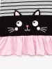 Denokids Sukienka "Black Cat" w kolorze jasnoróżowo-szarym