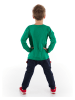 Denokids 2-delige outfit "Dino" groen/donkerblauw