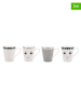 Miss Étoile 4er-Set: Kaffeetassen in Weiß - (H)12 x Ø 8 cm