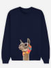 WOOOP Sweatshirt "Lama" in Dunkelblau