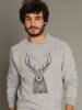 WOOOP Sweatshirt "Christmas Deer" in Grau