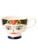 Folkifreckles Kop "Frida" wit/meerkleurig - (H)9 x Ø 11 cm